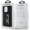 Etui Karl Lagerfeld HC Grained PU Cardslot Metal Signature do iPhone 16 Pro czarny